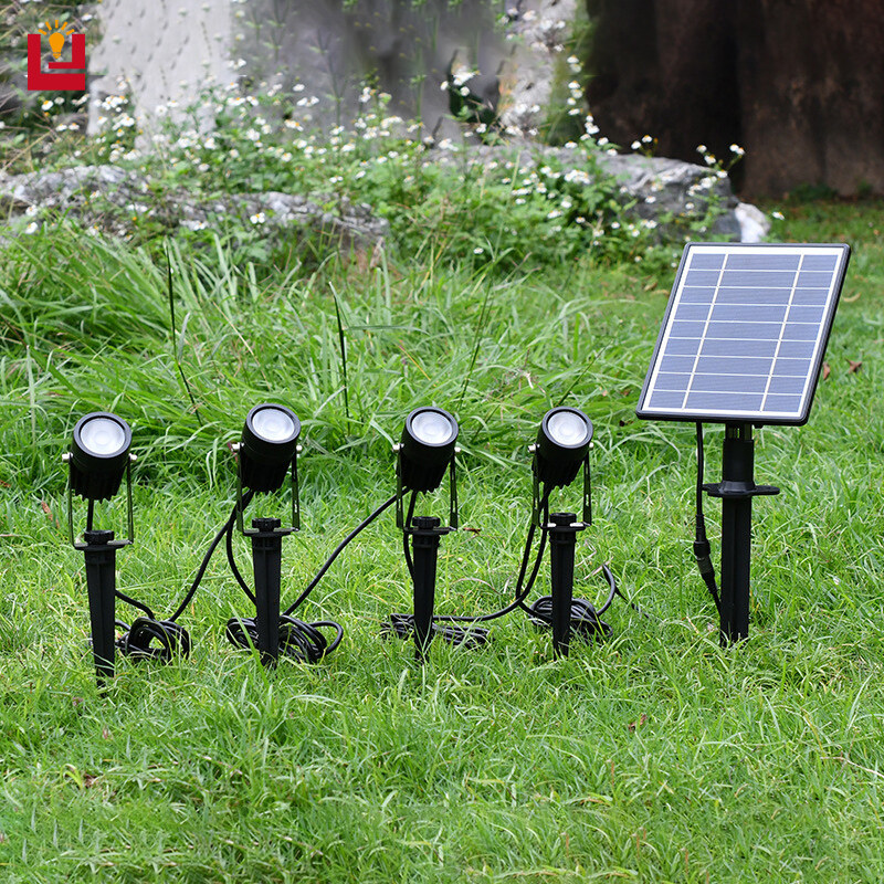 B&B Led Solar Light Outdoor Decorative Lighting Ground Plug Lamp Projection Lamp Spotlight Colorful Light Control
