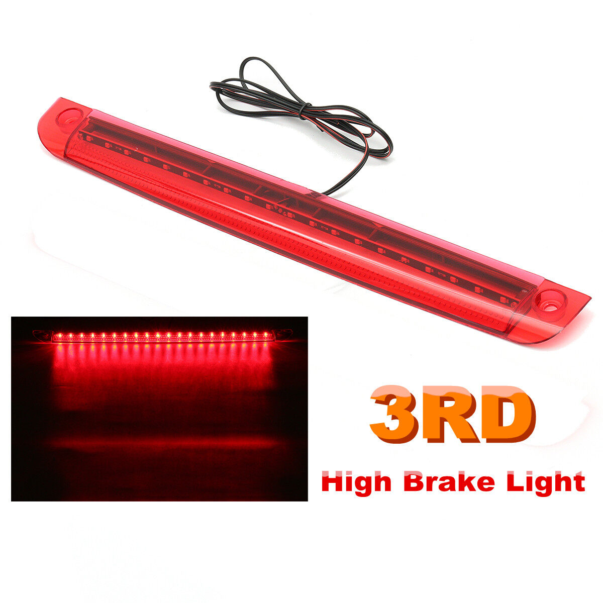 Universal car motorcycle red 12v 20leds 3rd high brake tail stop light