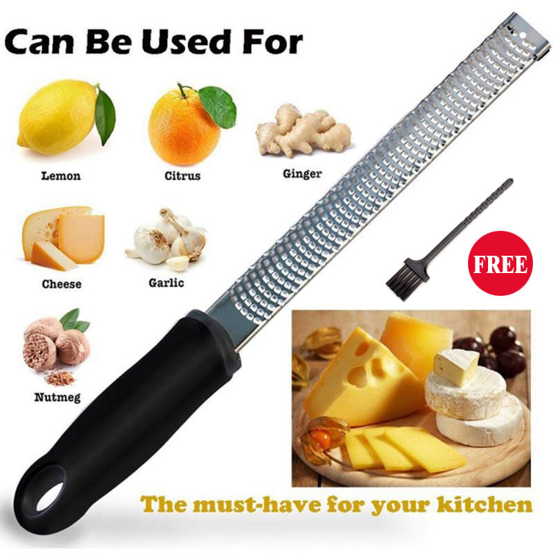 1*  Stainless Steel Grater Nutmeg Spice Lemon Citrus Orange Zester Cheese Ginger 