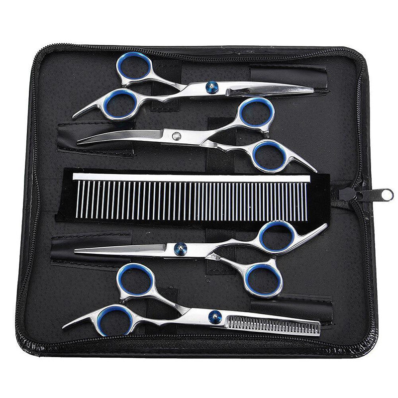 Lovinland New 6PCS/Set 6-Inch Pet Haircut Tool Dogs Grooming Hair Styling Tools with Comb Kits