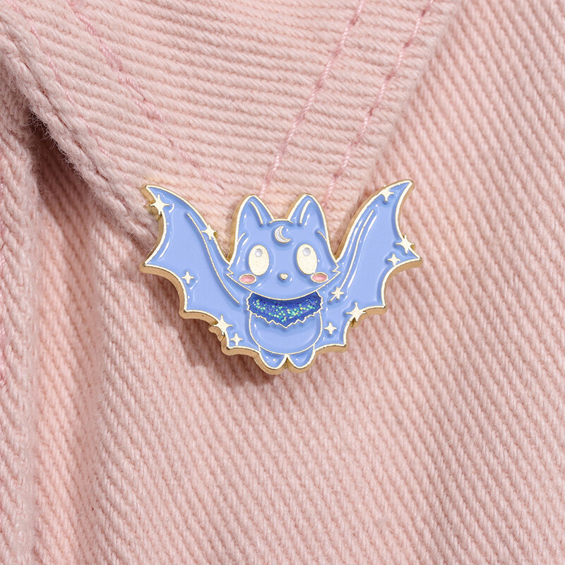 Creative Enamel Brooch Anime Bat Brooch Badge Jewelry Clothing Accessories