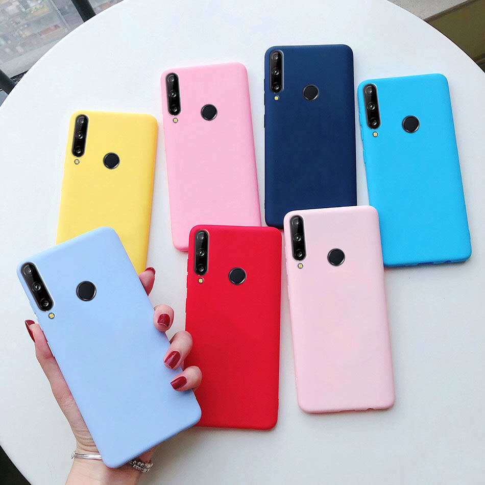 Case For Huawei Y5P Y6P Y7P Y8P Y6s Y9s Candy Jelly Color Plain Matte Soft Silicone Back Cover Phone Case