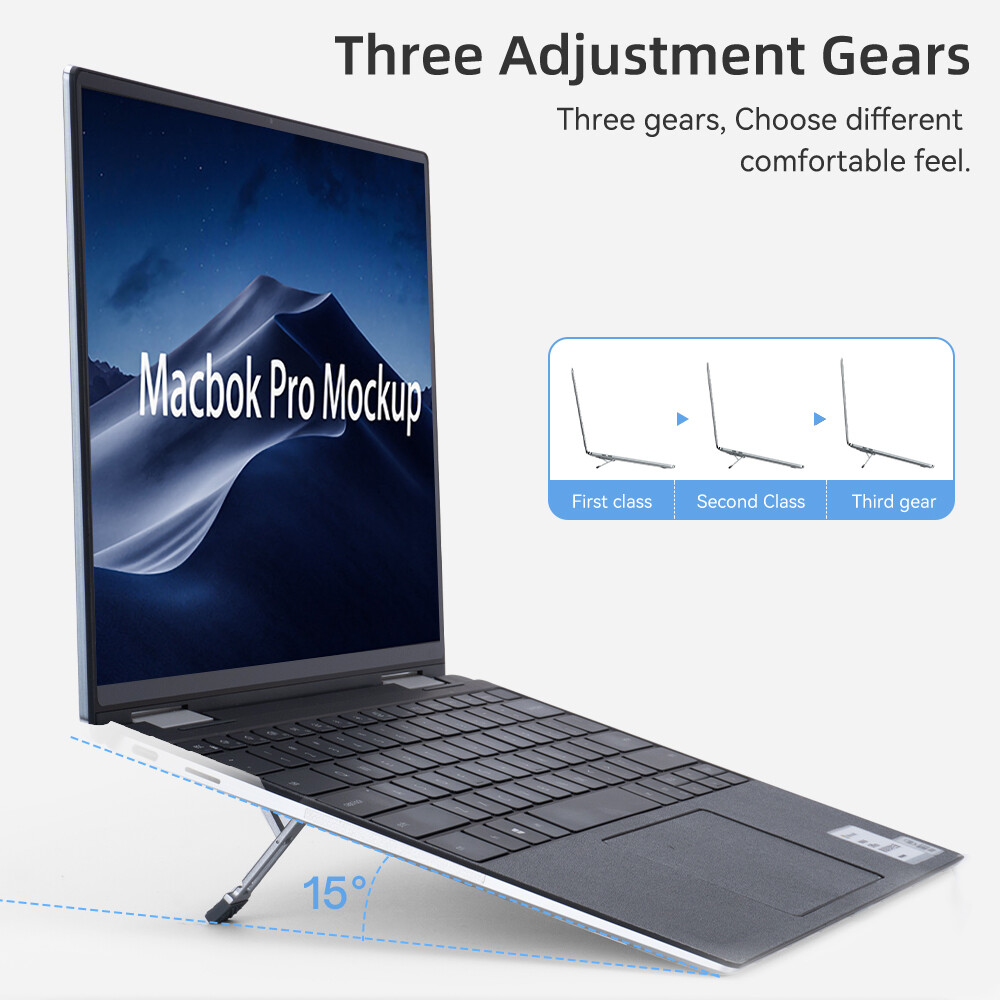 Kebigumei mini laptop xoay lật đứng máy tính xách tay di động hỗ trợ đế đui đèn có thể điều chỉnh Riser khung làm mát phổ quát cho máy tính xách tay máy tính bảng