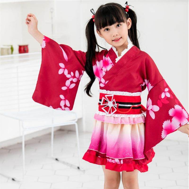 Japanese popular anime love scene! Cosplay y濑iri COS cartoon halloween party daily sweet cherry kimono women's clothing