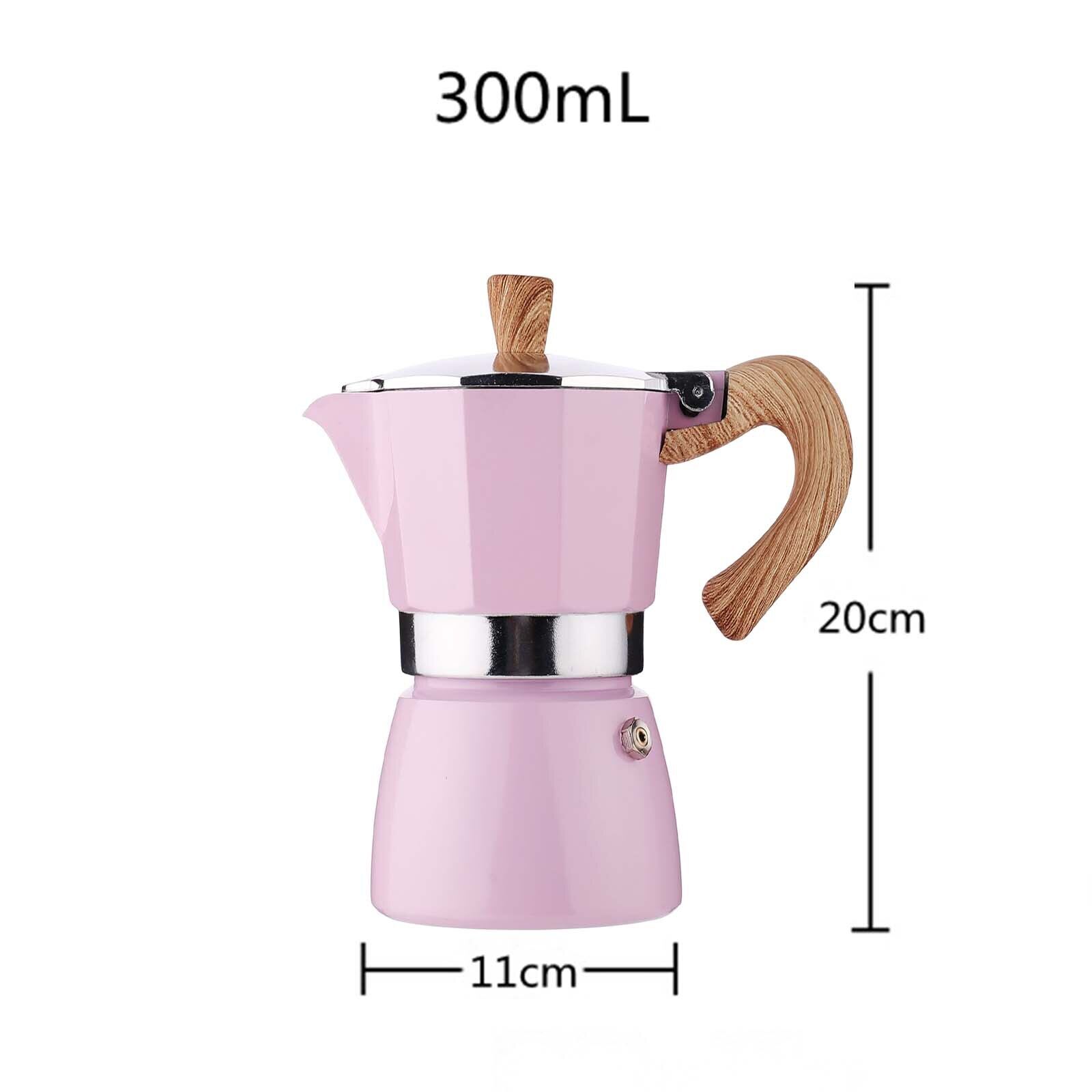 Coffee Moka Maker Italian Moka Espresso Cafe Percolator Pot Stovetop Coffee Maker Stove Top Turkish Percolator Presser Stainless