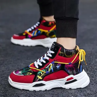colorful high top sneakers