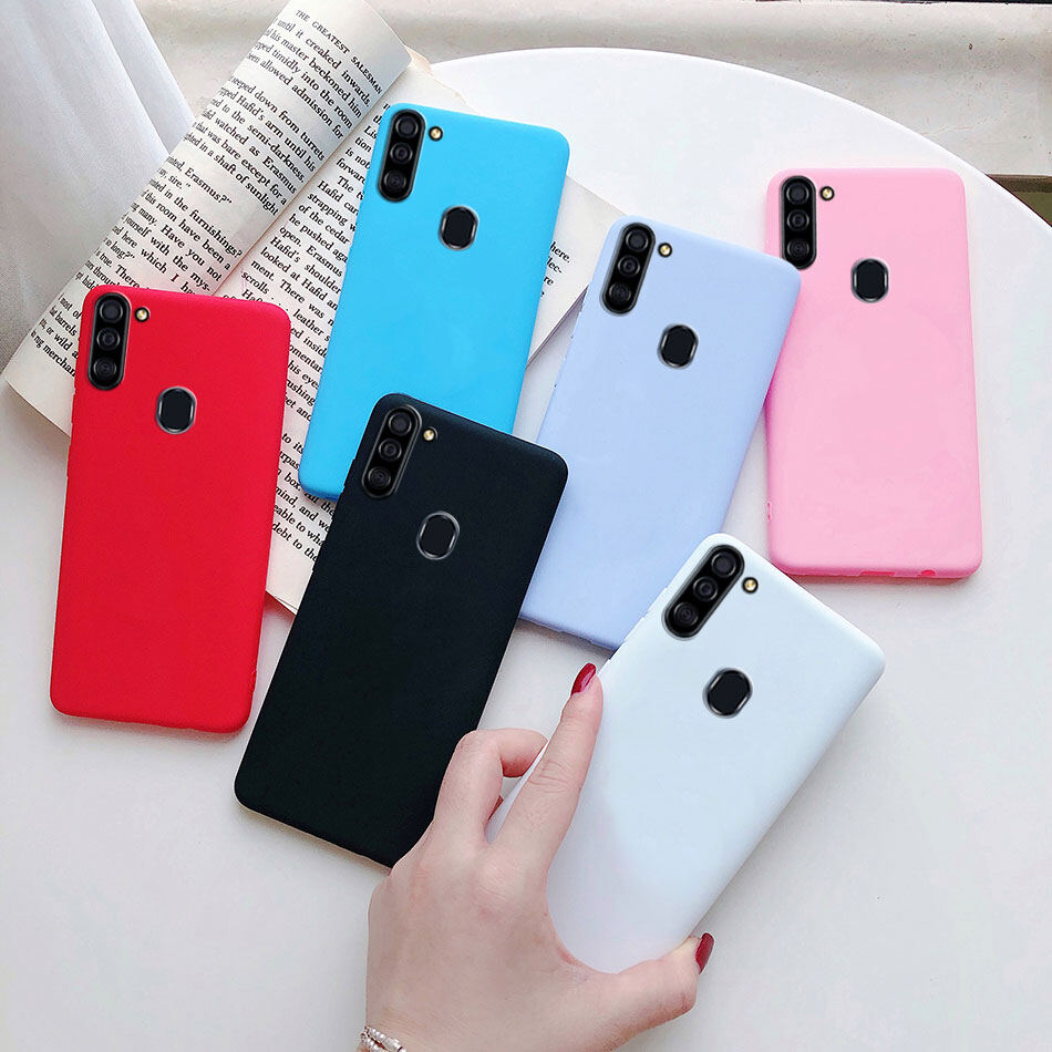 For Samsung Galaxy A11 M11 Candy Jelly Color Case Slim Matte Soft Silicone Phone Case Back Cover