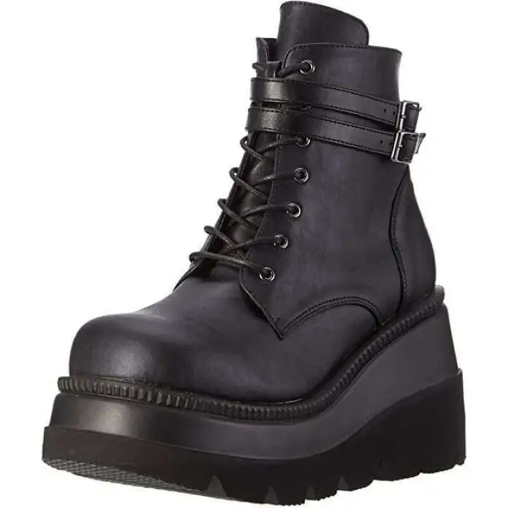 goth black platform boots