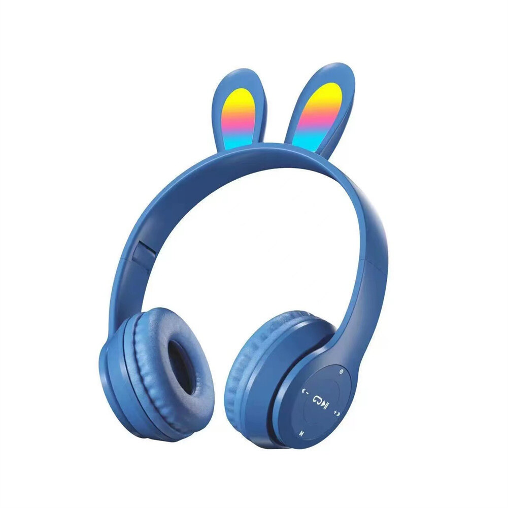 VSVGFD Tai Nghe Mèo Thỏ P47R Tai Nghe Bluetooth Không Dây Tai Nghe Tai Mèo Thỏ Tai Nghe Kucing Tai Nghe Dễ Thương Có Đèn Led