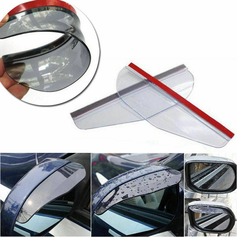 2PC Car Side Mirror Rain Visor Car Side Rear View Mirror Cover Exterior