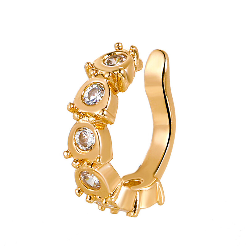 MIAOYA Fashion Jewelry Shop INS Exquisite Zircon Ear Clip For Female Irregular Copper Earrings Student Star Butterfly Design
