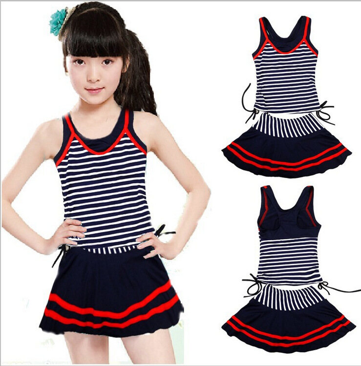 6-13year Split Swimsuit Girls Sling Swimwear Children Bathing Suit for Kids Infant Swimming Wear