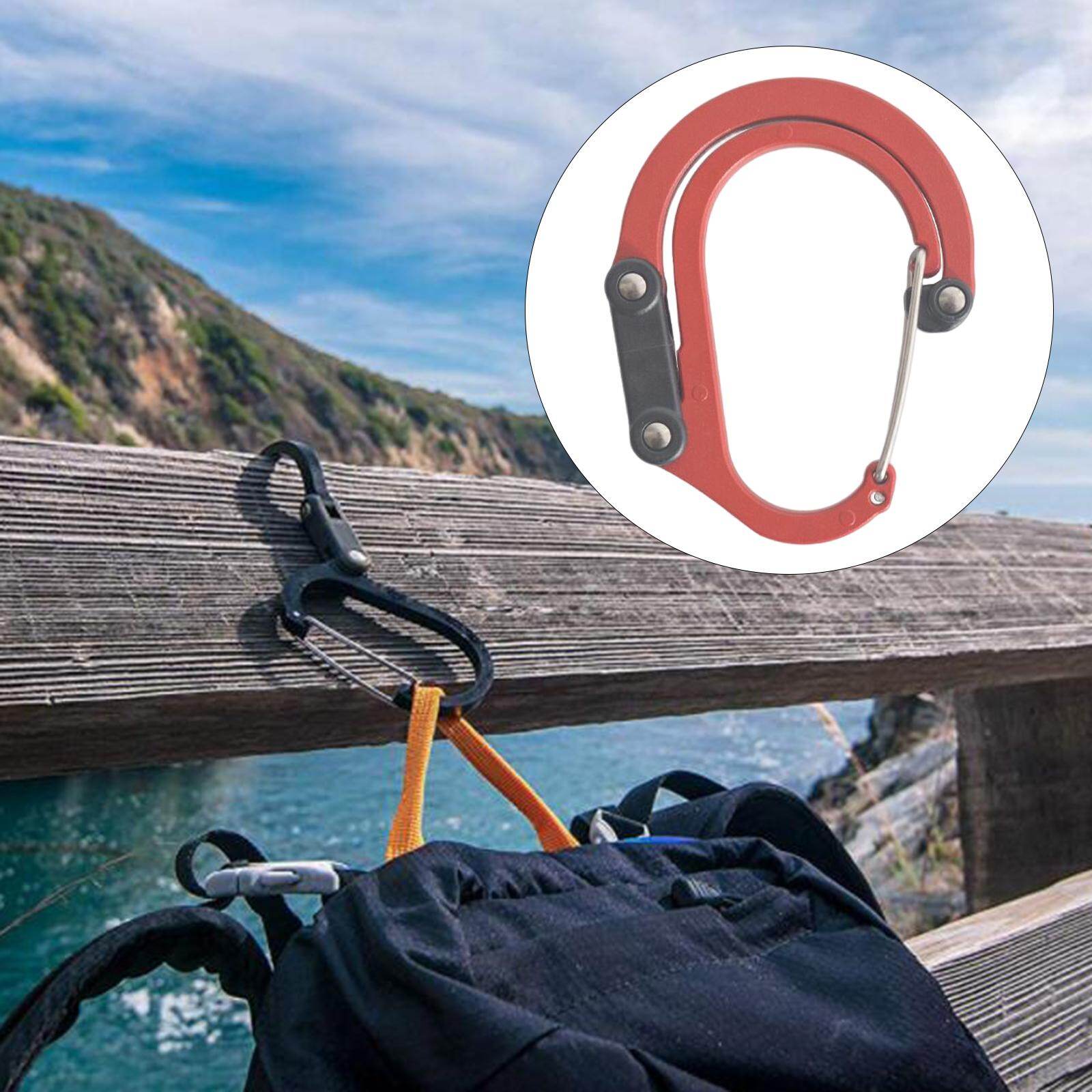 Hisiya Heavy Duty Carabiner Clip Hook Backpack Hanger for Climbing Backpack