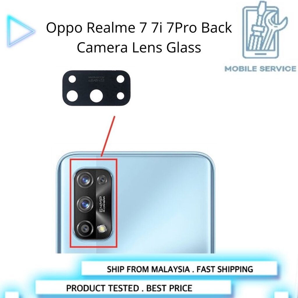 realme 7 camera glass replacement cost