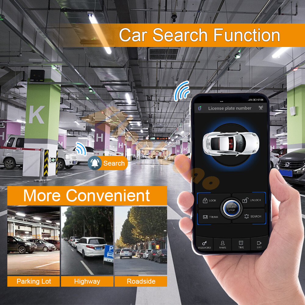 Manlubao D7 [Điều Khiển Từ Xa Của Audi] Ứng Dụng Điện Thoại Thông Minh 【Phù Hợp Với Hệ Thống Điện Thoại IOS Và Android] Hệ Thống Khởi Động/Dừng Động Cơ Từ Xa Bộ Điều Khiển Từ Xa Nút Khởi Động Hệ Thống An Ninh Khởi Động Báo Động Xe Hơi Báo Động Rung