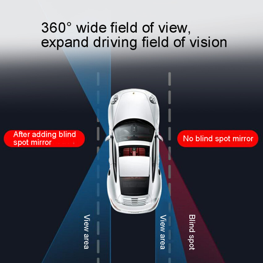2pcs 360-Degree High-Definition Car Blind Spot Mirror Rotatable And Adjustable 2 Side Wide-Angle Exterior Car Rearview Mirror Parking Mirror