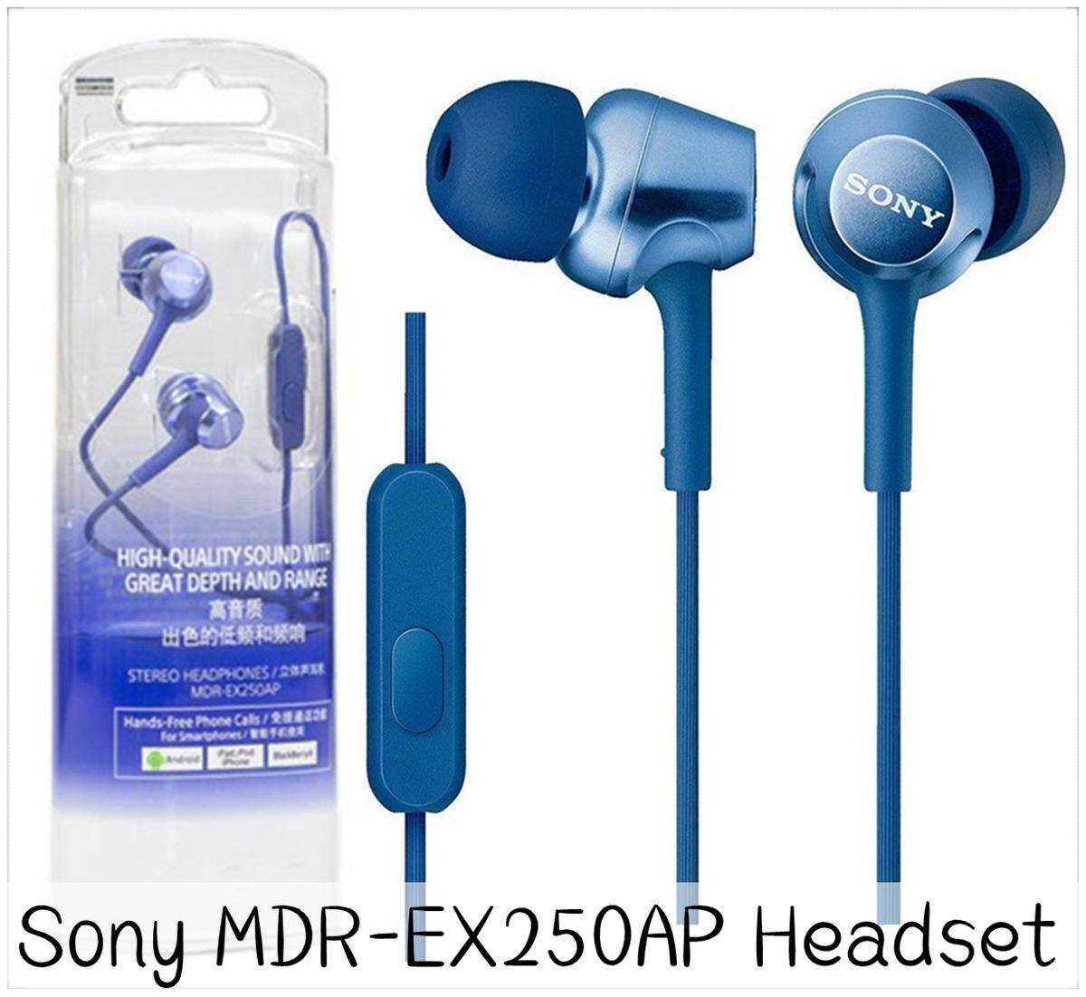 Stereo Sony Ex250ap Wired Earbud Sony In-Ear Headphones With Mic