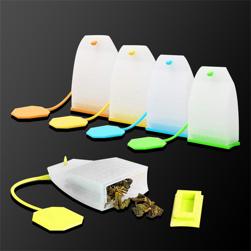 Diffuser Tea Bag Kitchen Accessories Leaf Filter Tea Strainer Silicone Teapot Shape