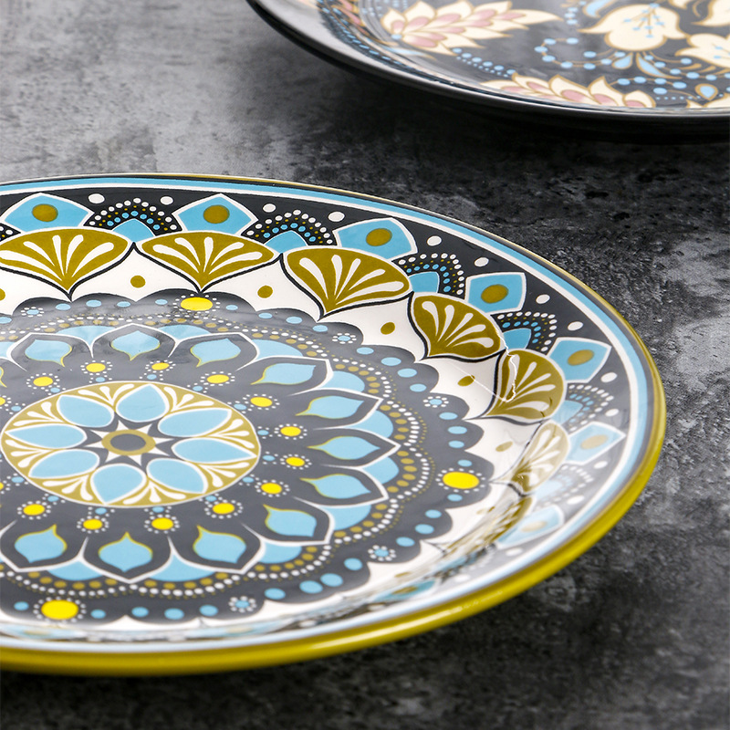 OMK American Ceramic 9 inch Dinner Plates