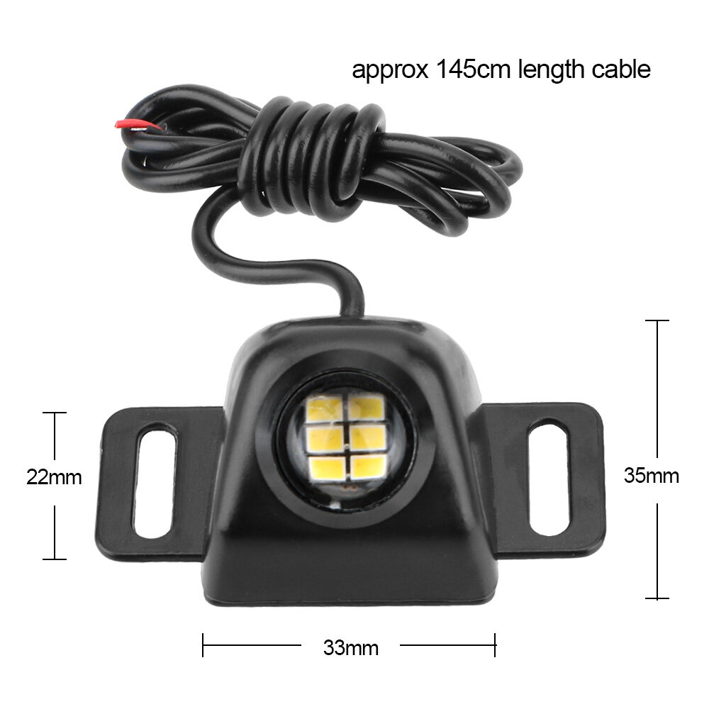 1x Công Suất Cao DC 12V 6500K Nhỏ Phụ Trợ Đèn Lùi Xe Xe Đèn LED Loại Eagle-Eye Đèn Camera Dự Phòng Hệ Thống Chiếu Sáng