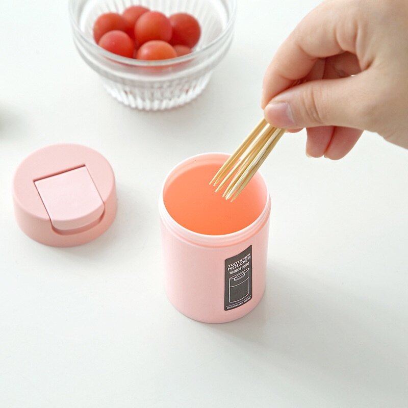 Creative Toothpick Box Dispenser Flip Cover Portable Toothpick Storage Boxes Holder Kitchen Organizer