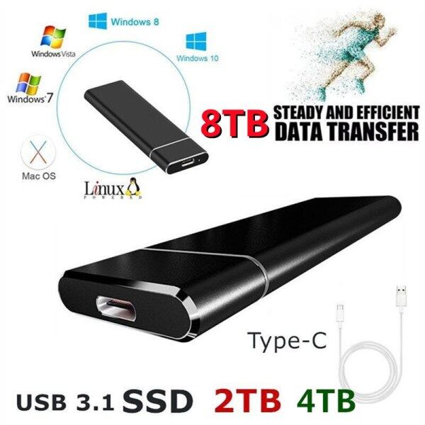 Ổ Cứng Di Động SSD Gắn Ngoài 10TB 8TB 6TB 4TB Tốc Độ Cao 25 Cho Máy Tính Để Bàn Mac Ổ Cứng USB 3.1 Typc-c Lưu Trữ Di Động