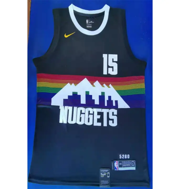 nuggets black rainbow jersey