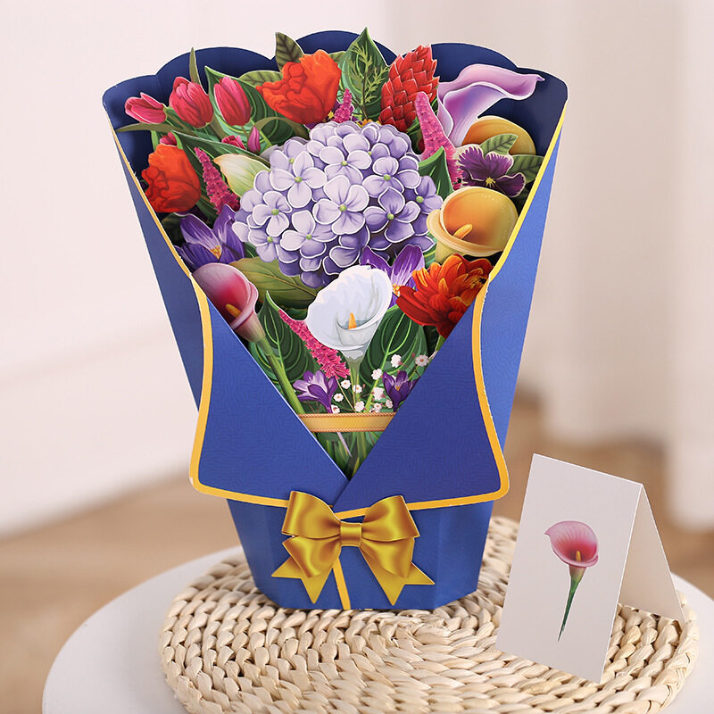 3D Pop Up Card 3D Flower Bouquet Birthday Card All Season 3D Cards | Lazada