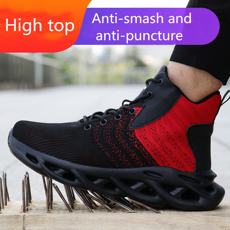 steel toe high top sneakers