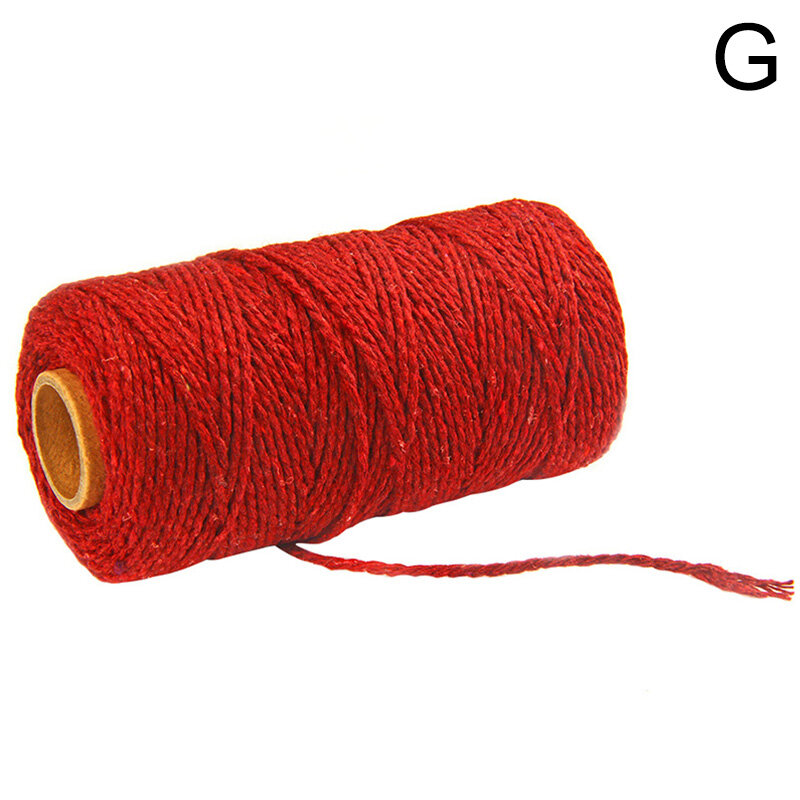 Pzcf Chỉ May 1 Cuộn Dây Màu Dệt Bện Thủ Công Dây Cotton 100M X 2Mm, Dây Macrame Tự Làm, Sợi Bông Màu
