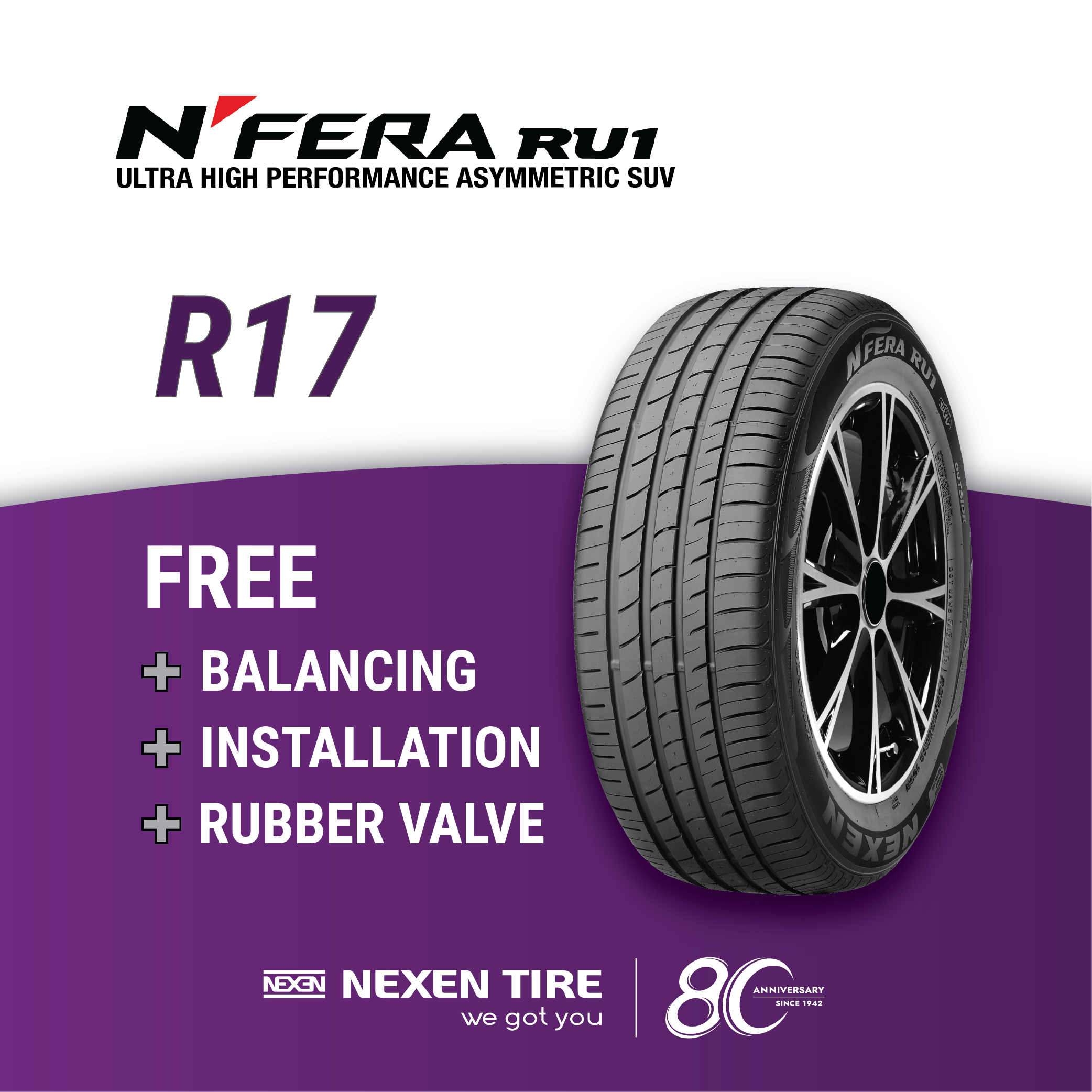 Nexen Tire N'FERA RU1 225/65/17 | Made in Korea | Lazada