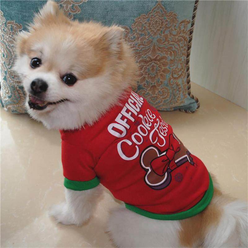 Miễn Phí Vận Chuyển Giáng Sinh Quần Áo Chó Bông T Áo Sơ Mi Quần Áo Cho Cún