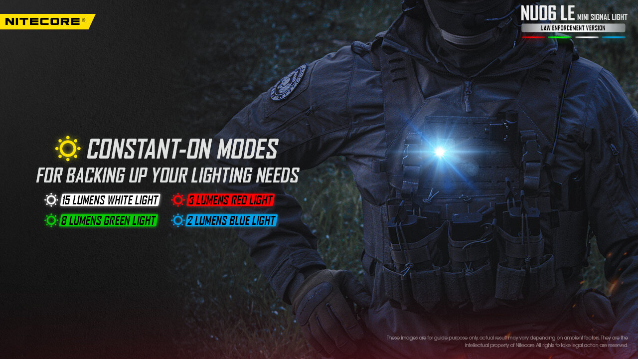 Nitecore NU06 LE headlight rechargeable signal light 9 modes can be selected 4 light sources, suitable for outdoor activities