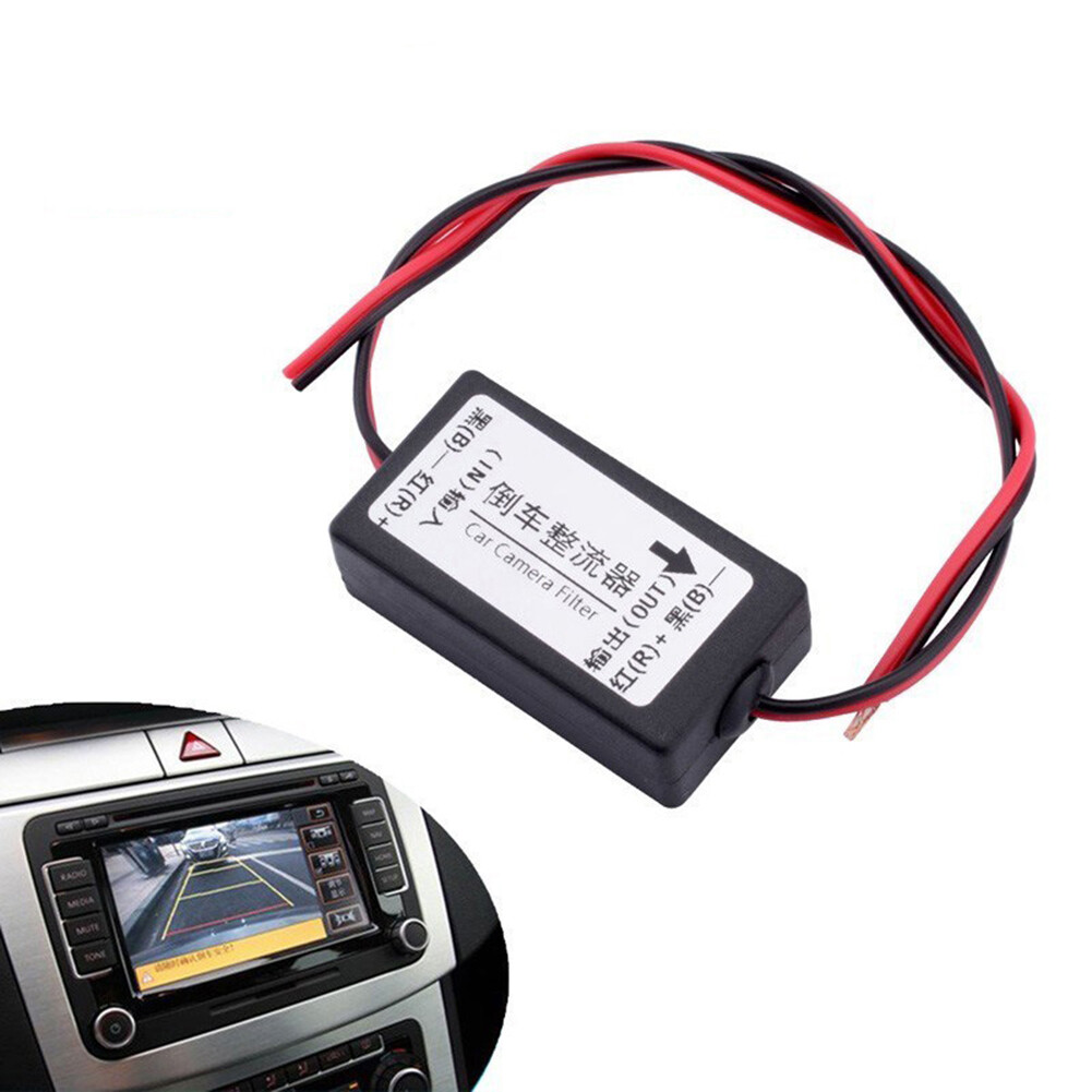 Rơ Le Nguồn DC 12V, Bộ Lọc Tụ Điện CHỈNH LƯU Dành Cho Camera Dự Phòng Đỗ Xe Ô Tô