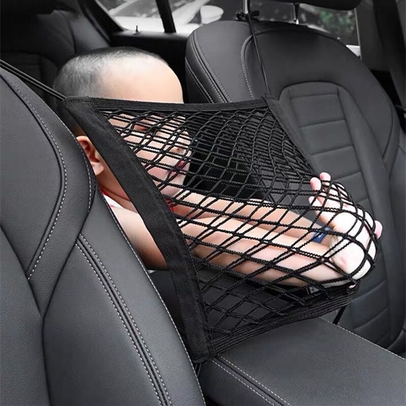 [HOT W] Car Styling Storage Elastic Net Mesh Seats Net Pocket Storage Bag Storage Net Auto Safe Driving Prevent Child Interference