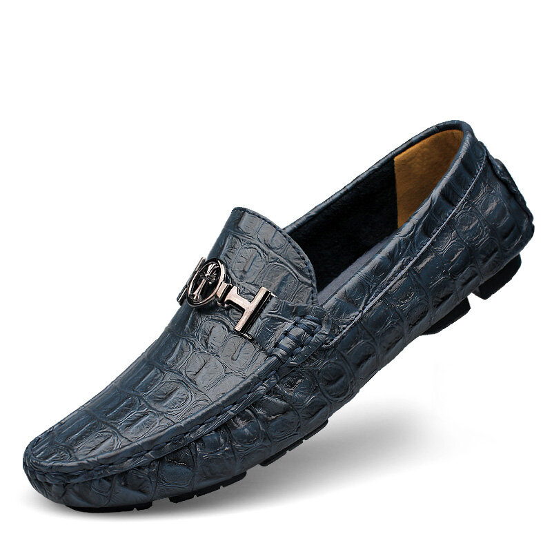 Big Size 37 ~ 48 High Quality Genuine Leather Shoes Men Soft Loafers Fashion Brand Men Flats Comfortable Driving Shoes Size 37-48