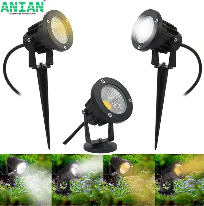 Anian Led Garden Spike Lights Outdoor Ip65 Yard Path Landscape Spotlight 240v Mains Lazada Singapore - Outdoor Led Garden Spike Lights