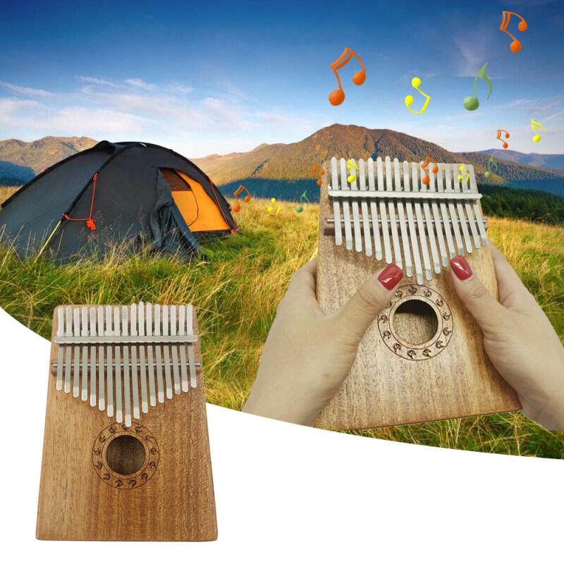Bộ gõ đàn kalimba thumb piano nhạc cụ rắn 17 phím đàn piano ngón tay gỗ món quà tuyệt vời