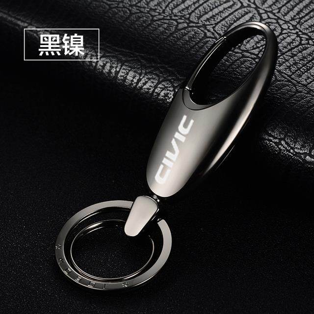 Fashion quality Car Keychain Alloy Metal Clasps Hooks Buckle Waist Keychain for car For honda civic 10th type r car accessories