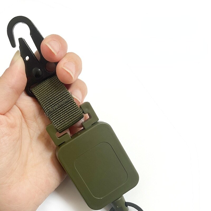LUC High Quality Wire Keychain Holder Multipurpose Backpack Hook Retractable Badge Reel Outdoor Accessories