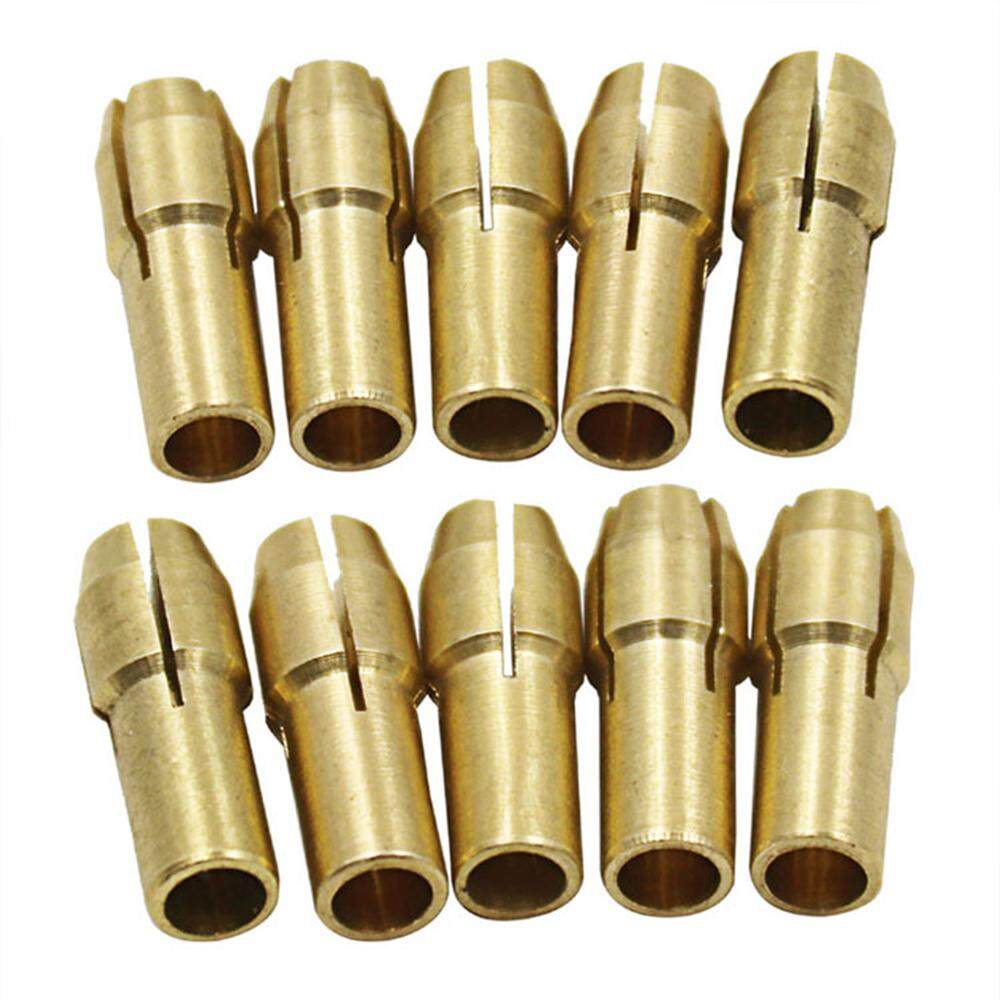 Watson 10pcs 0.5-3.2mm Diameter Shank Brass Chucks Mini Drill Collet Chuck for Dremel Rotary Tool Power Tool Accessory