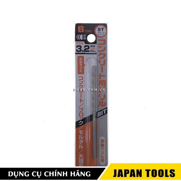 Mũi khoan tường bê tông 3.2x85mm chân tròn Unika B3.2x85 | Japan Tools