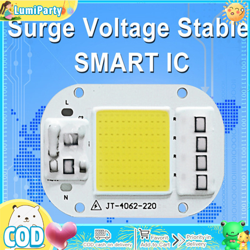 【Ready Stock】AC 220V 20W/30W/50W Free Driver High Pressure LED Chip COB Light Source
