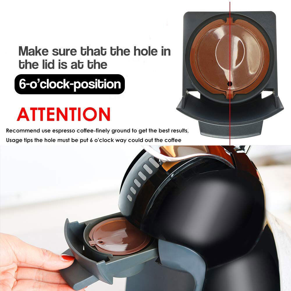 YESPERY 2 Chiếc Cốc Lọc Viên Nén Cà Phê Tái Sử Dụng Được Cho Các Mẫu Dolce Gusto Mũ Có Thể Nạp Lại, Bộ Lọc Giỏ Pod Hương Vị Mềm Mại Ngọt Ngào