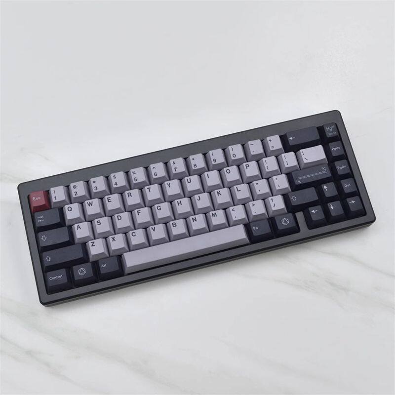 Gmk mercurys keycap black grey 129 keys cherry profile pbt five side sublimation for cherry mx switch mechanical keyboard ikbc/rk61/anne pro 2/gk61