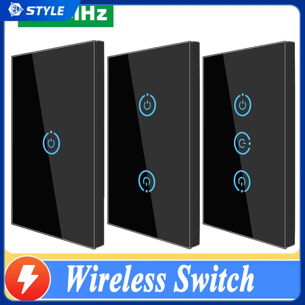 EL style Wireless Smart Switch 120 Wireless RF433 Free Paste Wireless Switch Smart Touch Switch Panel Smart Home