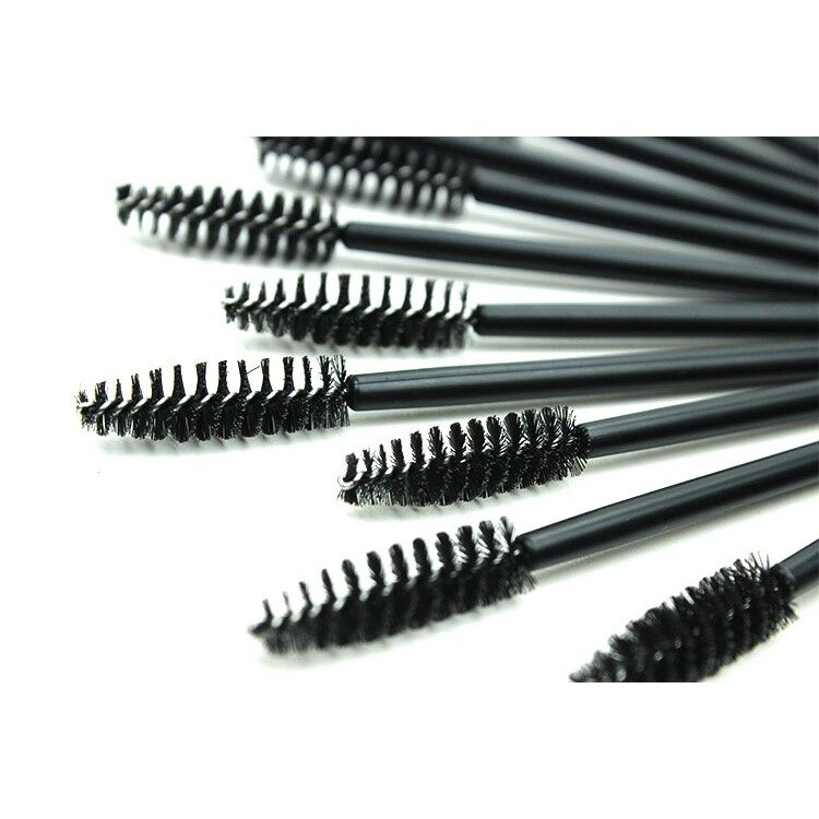 50 Cái Một Gói Bàn Chải Mascara Mắt Dùng Một Lần Dụng Cụ Uốn Cong Lông Mi Rắn Xoắn Ốc Bàn Chải Lông Mày Lược Trang Điểm