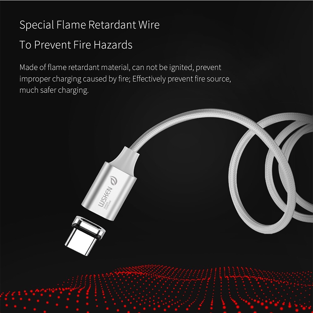 [HOT W] WSKEN X2 Magnetic Charging for iPhone Magnetic Cable USB Type C Cable 3A Charger Micro USB Cable Type C USB C Cable Wire Adapter