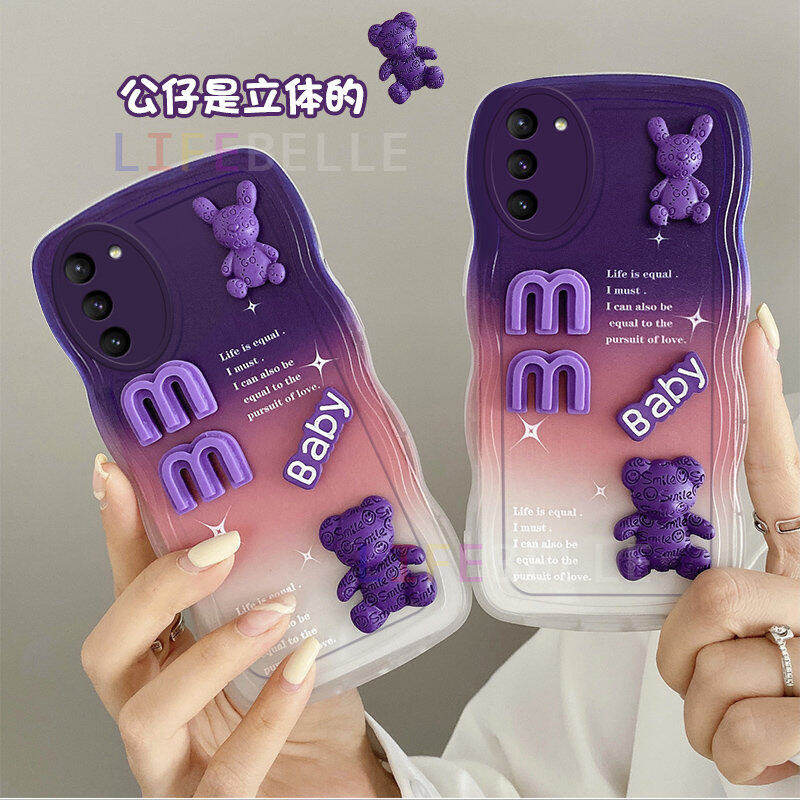 LIFEBELLE Ốp Cho Samsung Galaxy A03s, Ốp Điện Thoại Mềm Hoạt Hình Dễ Thương Cặp Đôi Gấu 3D Sáng Tạo Thời Trang Ốp Silicon Chống Sốc Ốp Lưng Bảo Vệ