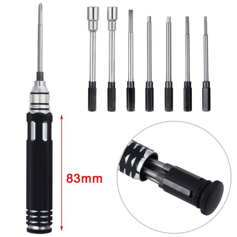Bộ Dụng Cụ Sở Thích Tuốc Nơ Vít 8 Trong 1 Bỏ Túi, Cho Máy Bay Không Người Lái Xe RC Ổ Cắm Cờ Lê Lục Giác Máy Bay Lục Giác H1.5 H2.0 H2.5 H3.0